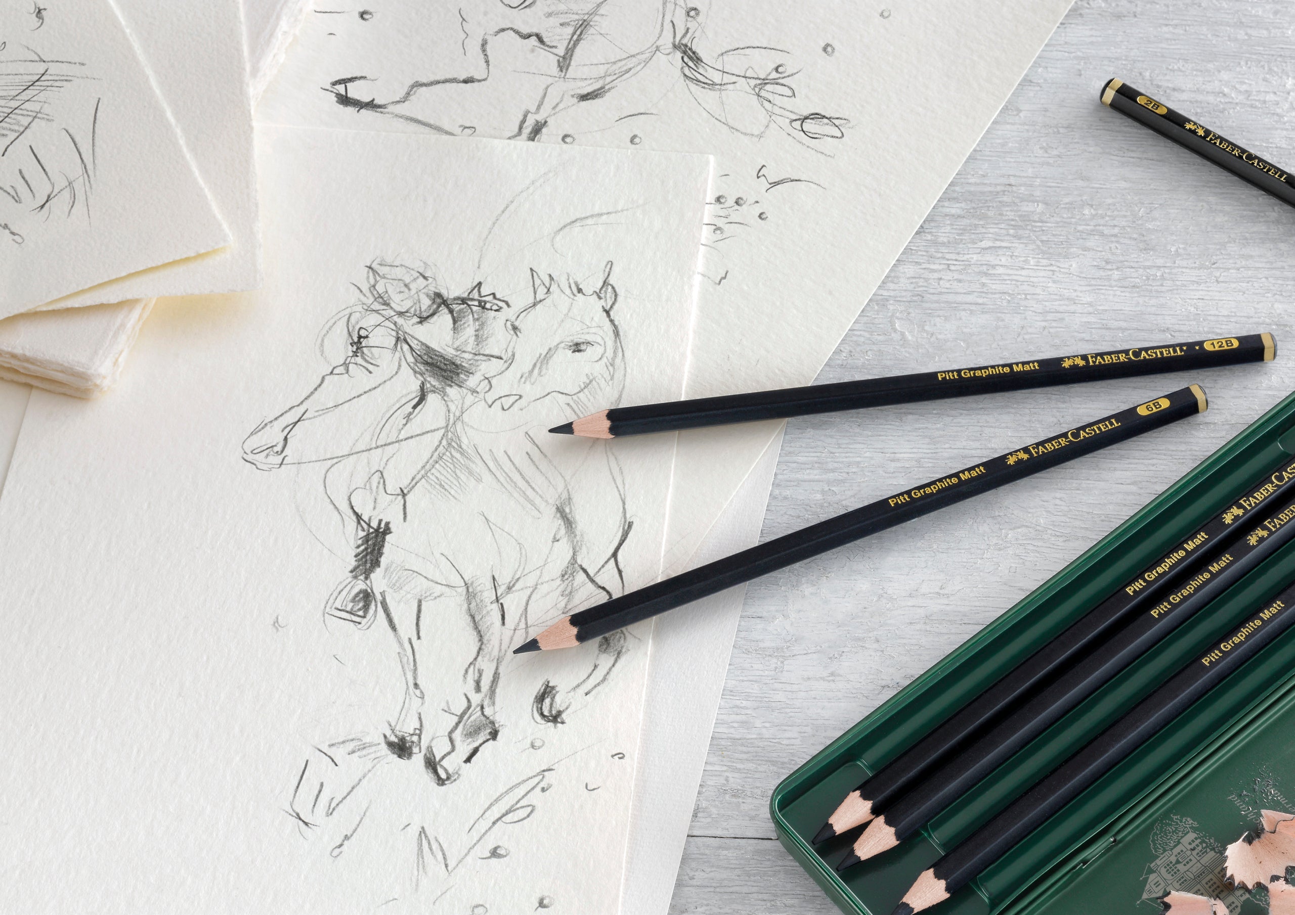 SET 6 BUC CREION GRAFIT MAT PITT FABER-CASTELL