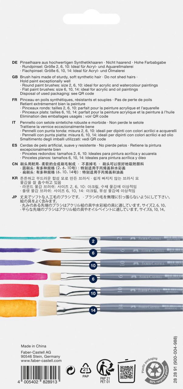 SET 6 PENSULE (3 ROT+3 TES) CREATIVE STUDIO FABER-CASTELL