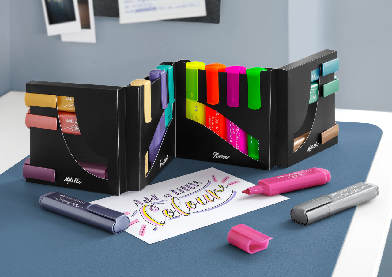 SET BIROU 16 BUC TEXTMARKER 46 FABER-CASTELL