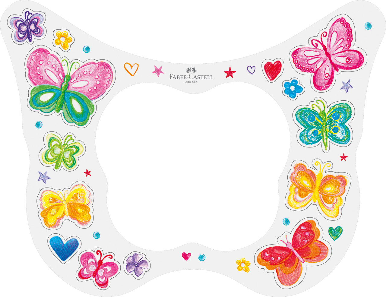 SET CADOU 20 CREIOANE COLORATE SPARKLE BUTTERFLY FABER-CASTELL