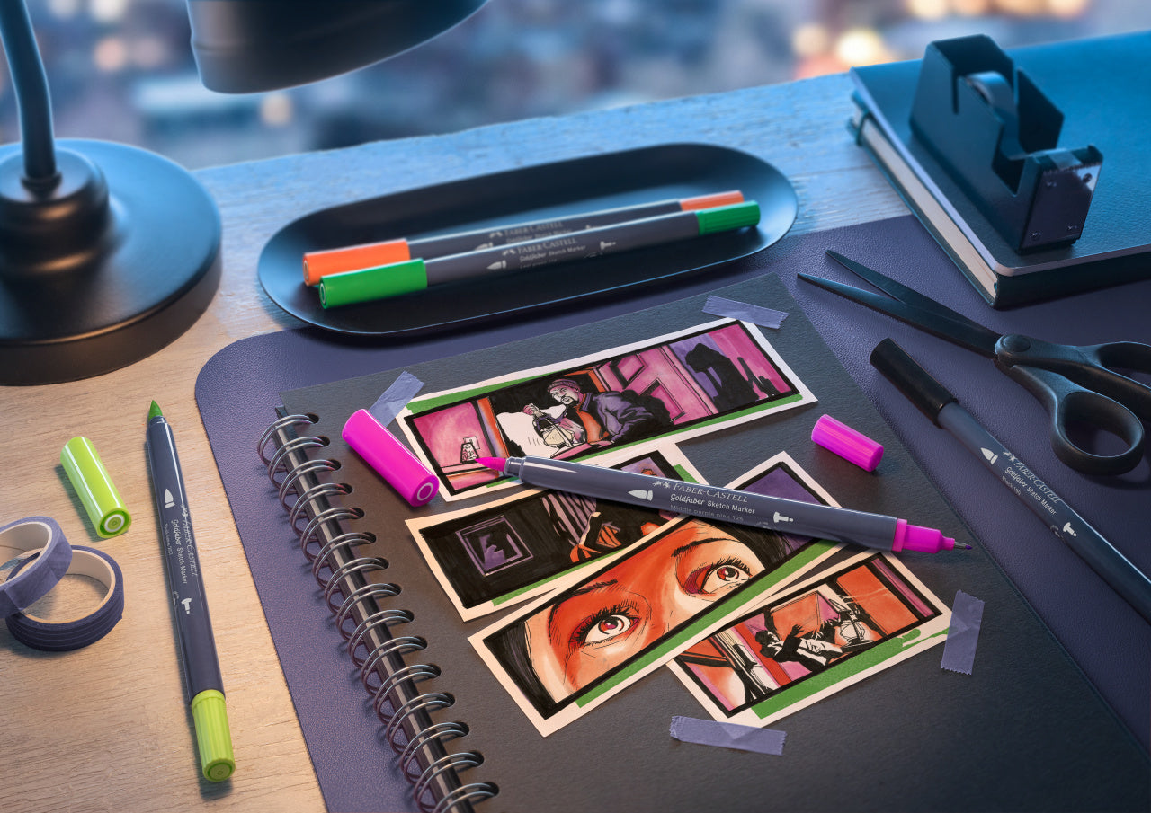 SKETCH MARKER 2 CAPETE SET 6 KAWAII GOLDFABER FABER-CASTELL