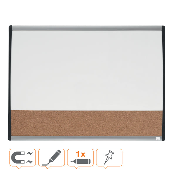 TABLA MAGNETICA 58*43 CM COMBO + ACCESORII NOBO