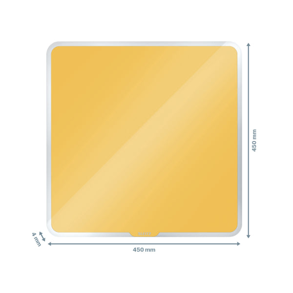 TABLA MAGNETICA STICLA 45 x 45 CM GALBEN CHIHLIMBAR COSY LEITZ