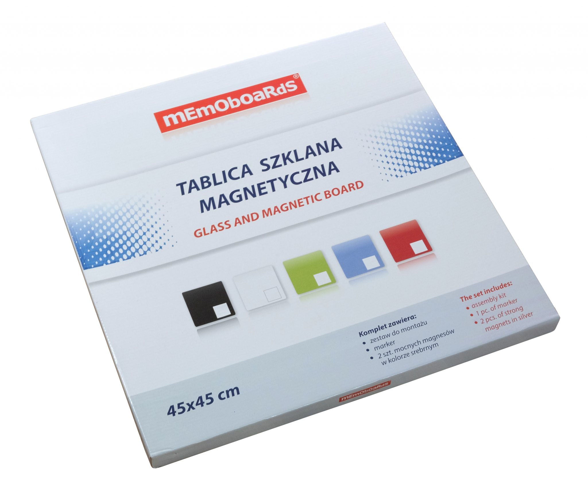 TABLA MAGNETICA STICLA 45*45CM ALBASTRA MEMOBOARDS