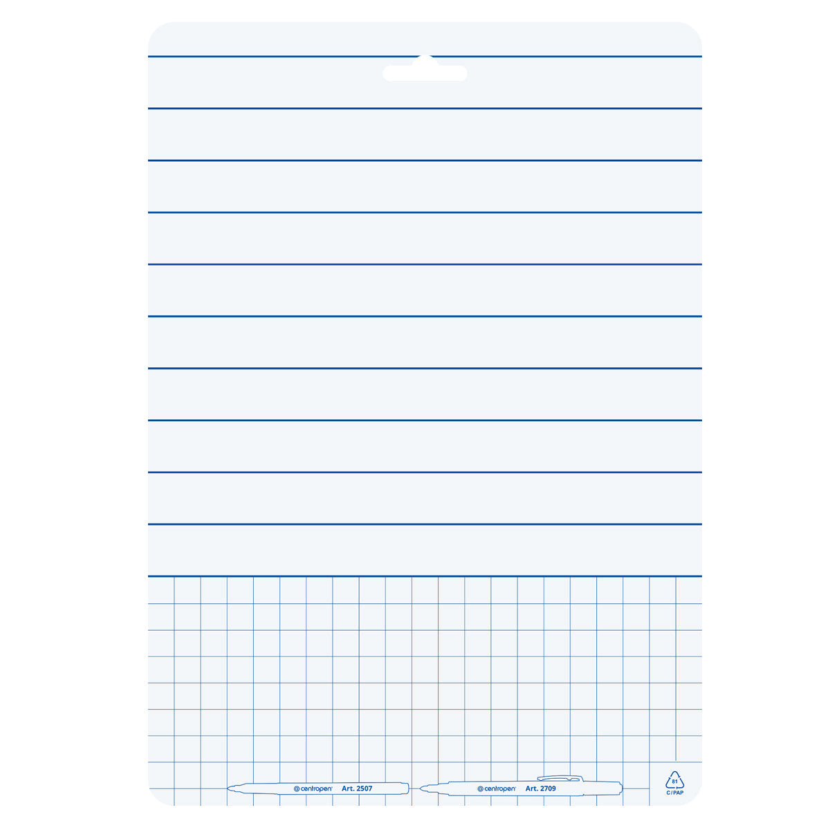 TABLA SCOLARA 2 FETE + 2 MARKERE WHITEBOARD 21 x 29.7 CM CENTROPEN