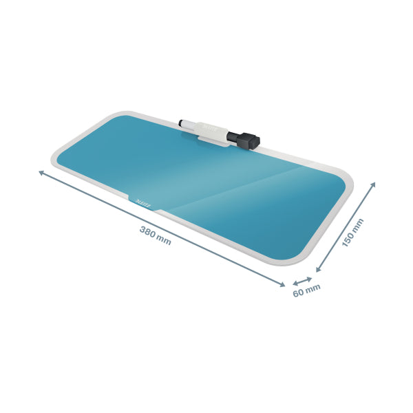 TABLA STICLA CU TREPIED PENTRU BIROU ALBASTRU CELEST COSY LEITZ