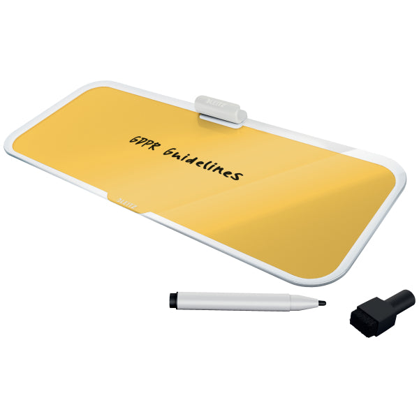 TABLA STICLA CU TREPIED PENTRU BIROU GALBEN CHIHLIMBAR COSY LEITZ