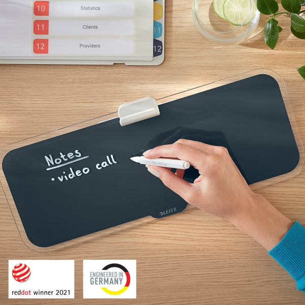 TABLA STICLA CU TREPIED PENTRU BIROU GRI ANTRACIT COSY LEITZ