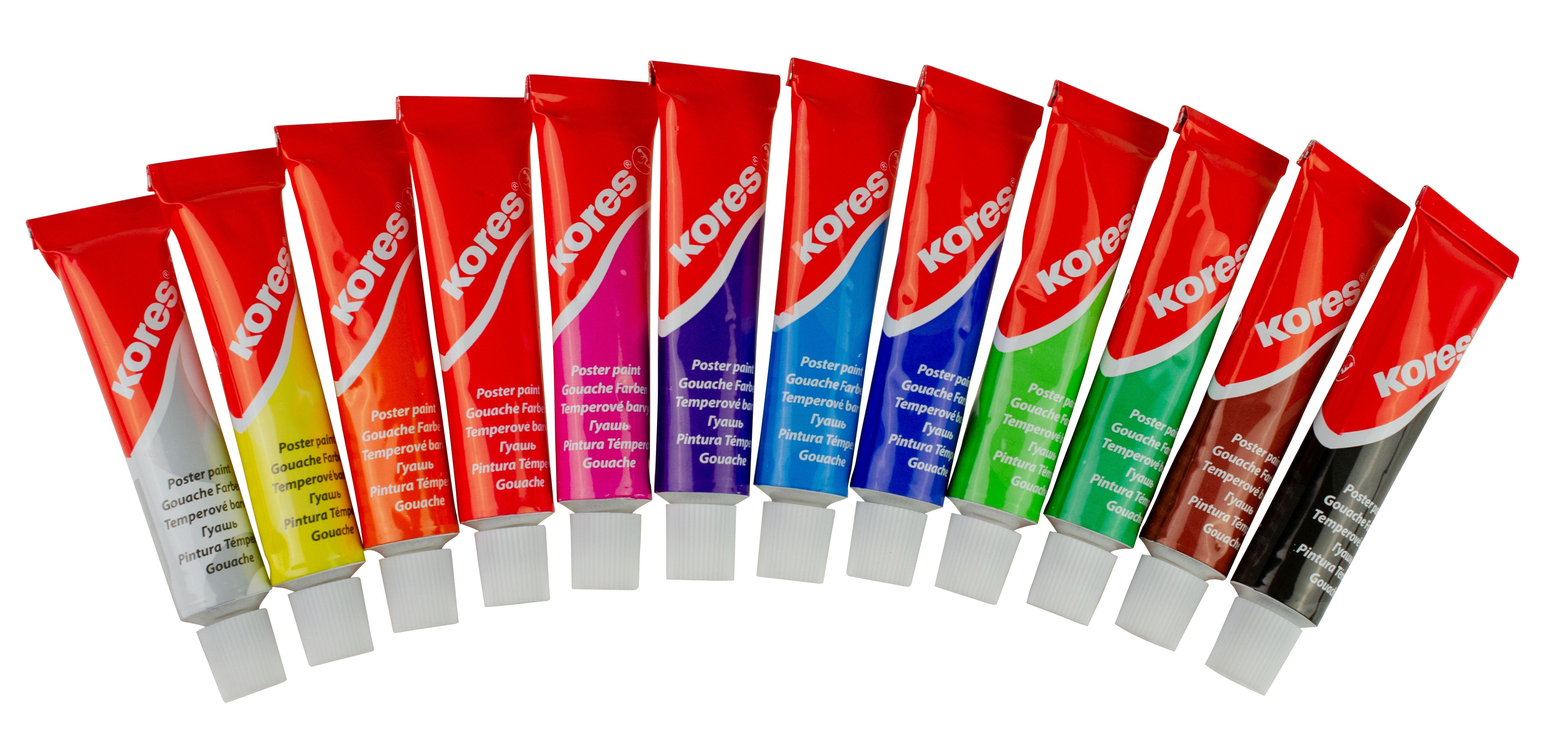 TEMPERA 12 CULORI 12 ML KORES