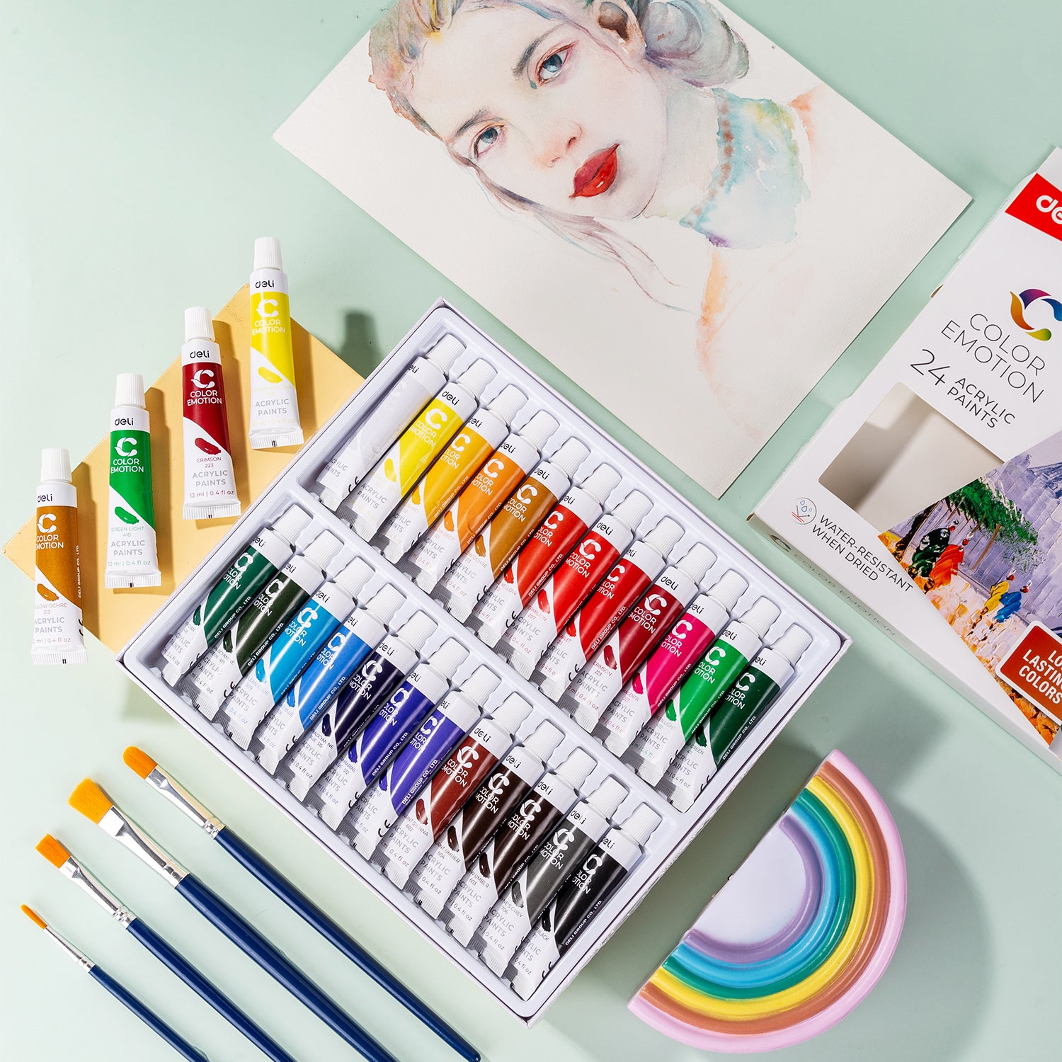 TEMPERA 24 CULORI 12ML DELI