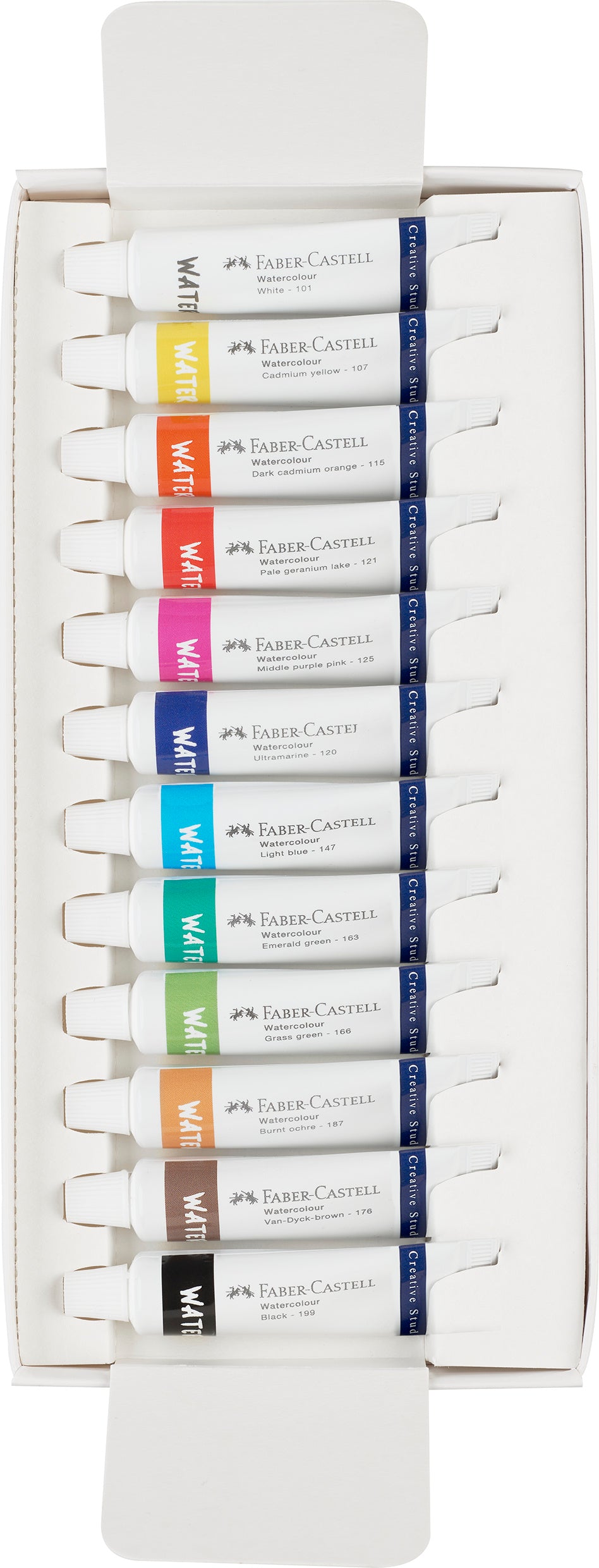 TEMPERA ACUARELE 12 CULORI 9ML + PALETA FABER-CASTELL