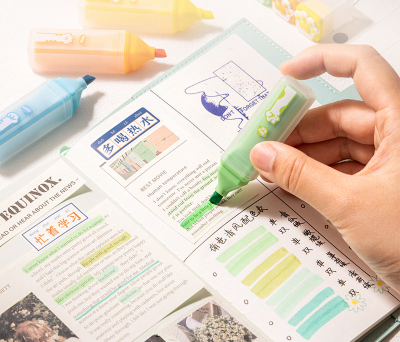 TEXTMARKER SET 4 FORMA PATRATA CATS DELI