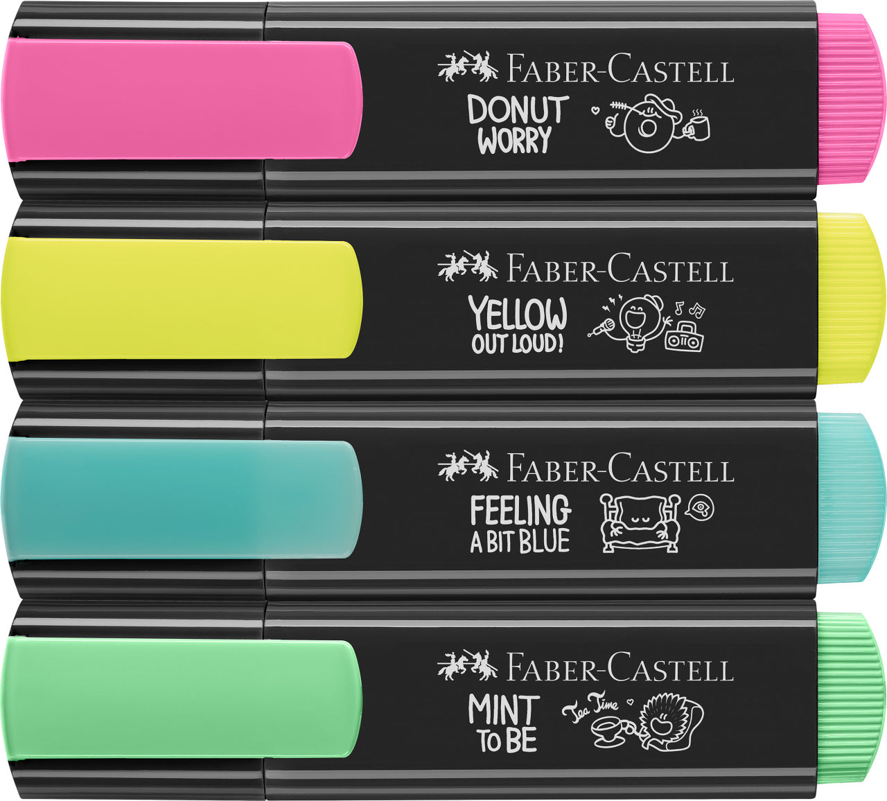 TEXTMARKER SET 4 GRAFFITI CUTIE CARTON FABER-CASTELL