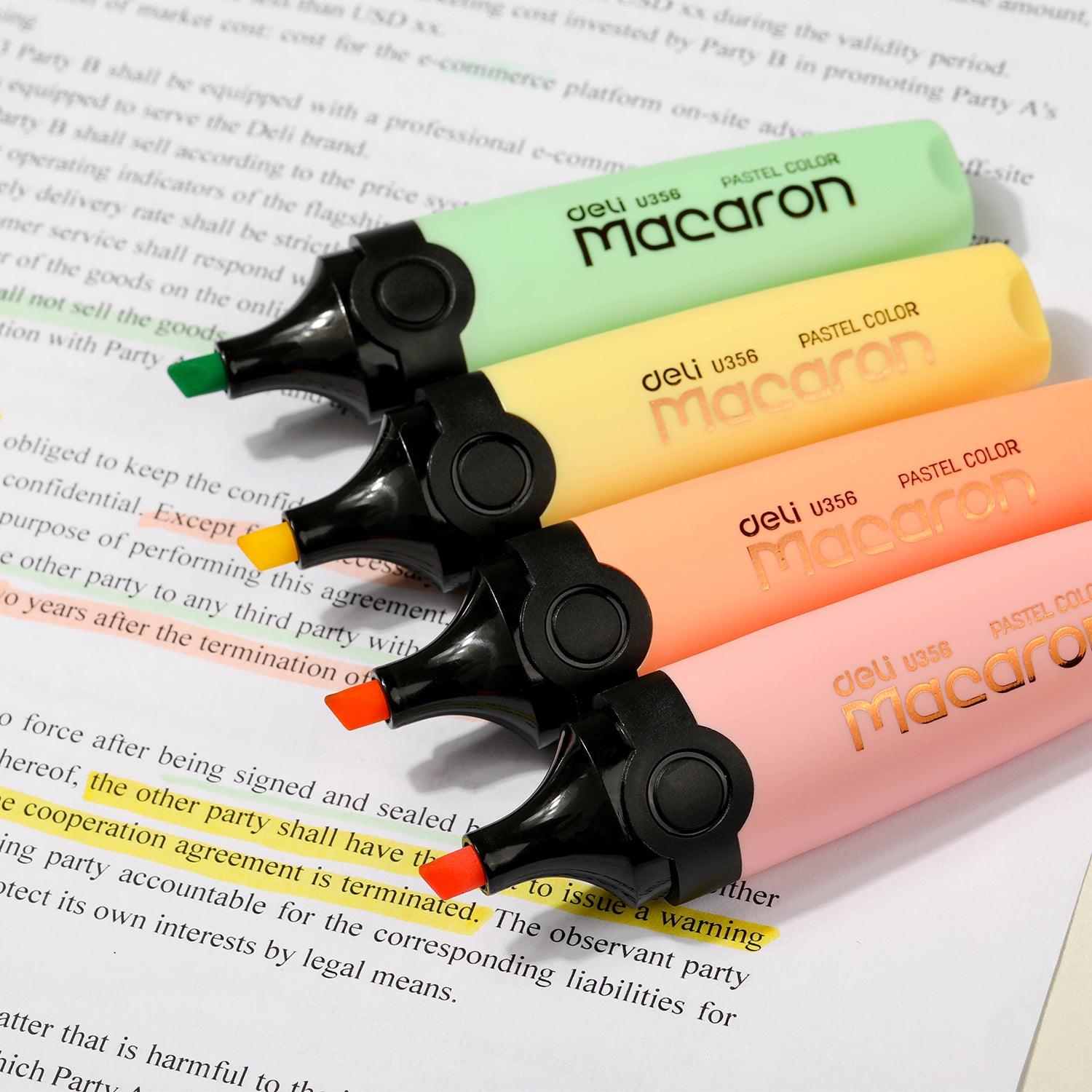 TEXTMARKER SET 4 MACARONS DELI