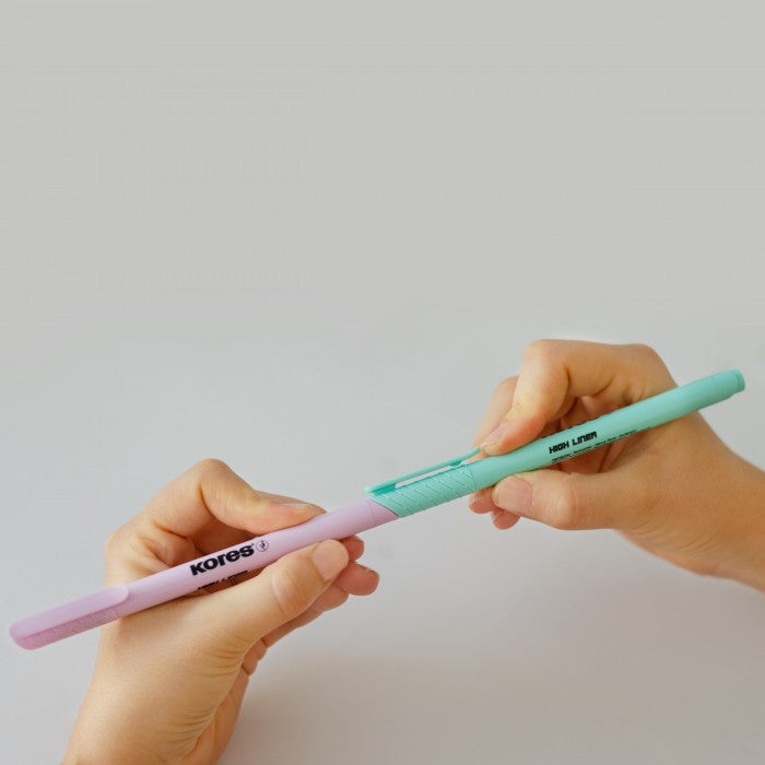 TEXTMARKER SET 6 PASTEL SLIM CUTIE PLASTIC KORES