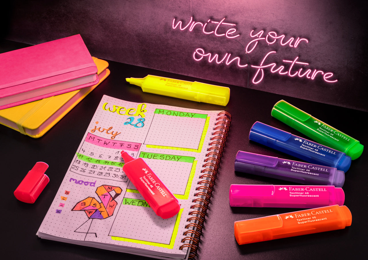 TEXTMARKER SET 8 SUPERFLUORESCENT GEN Z CUTIE CARTON FABER-CASTELL