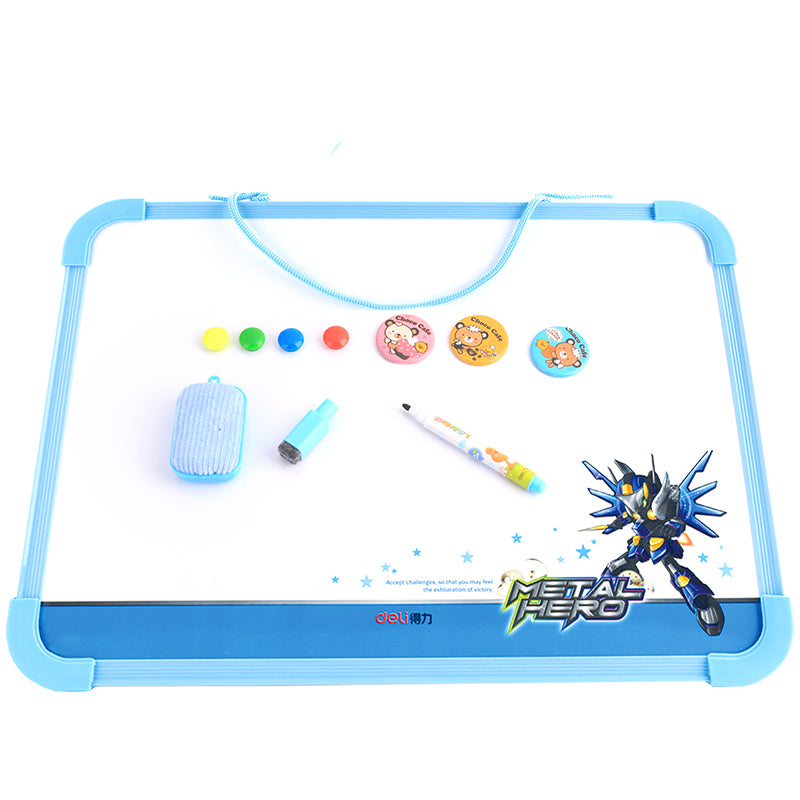 WHITEBOARD SCOLAR CU RAMA PLASTIC 40*30CM DELI