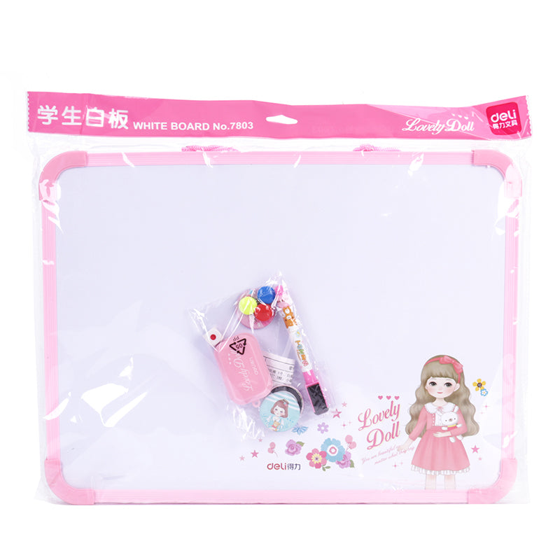 WHITEBOARD SCOLAR CU RAMA PLASTIC 40*30CM DELI