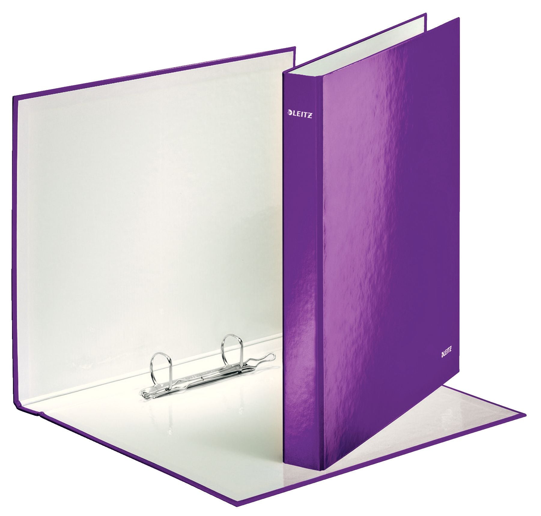 CAIET MECANIC A4 2 INELE 25MM/40MM MOV METALIZAT WOW LEITZ