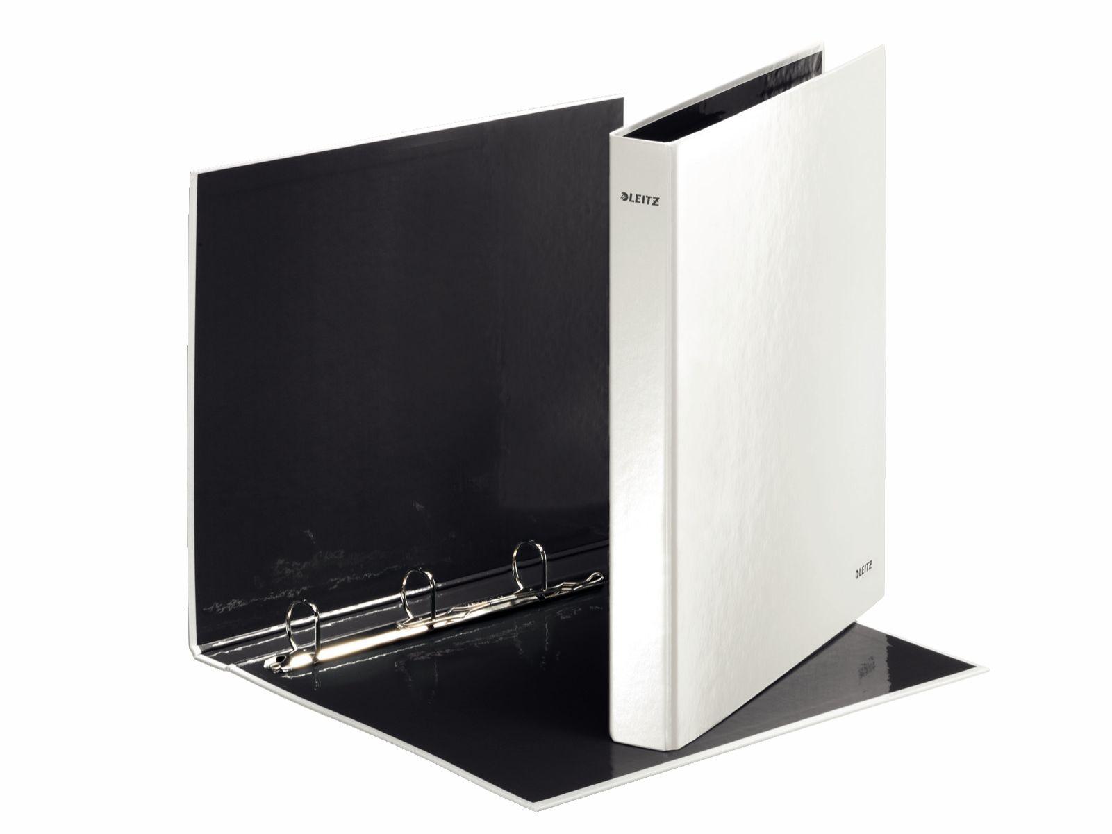 CAIET MECANIC A4 4 INELE 25MM/40MM ALB METALIZAT WOW LEITZ