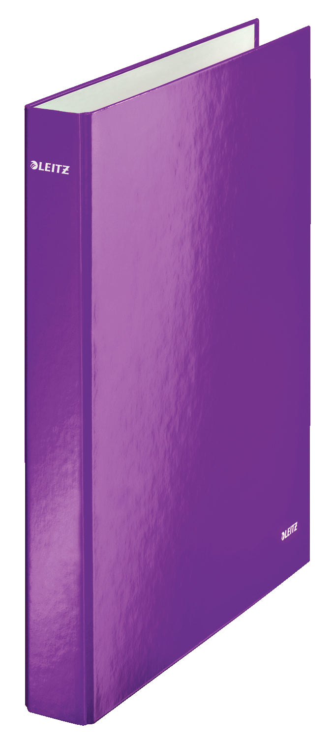 CAIET MECANIC A4 4 INELE 25MM/40MM MOV METALIZAT WOW LEITZ