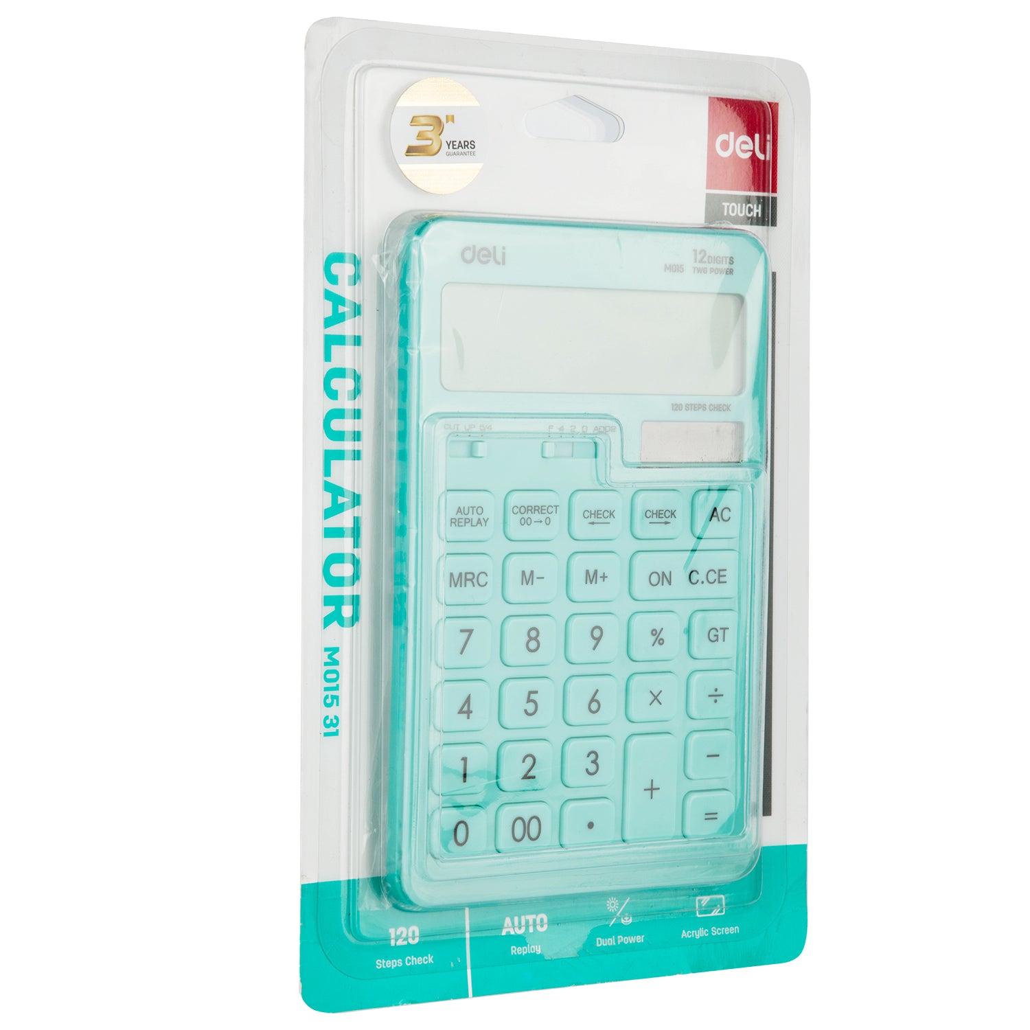 CALCULATOR BIROU 12DIG 1531 BLEU PASTEL DELI