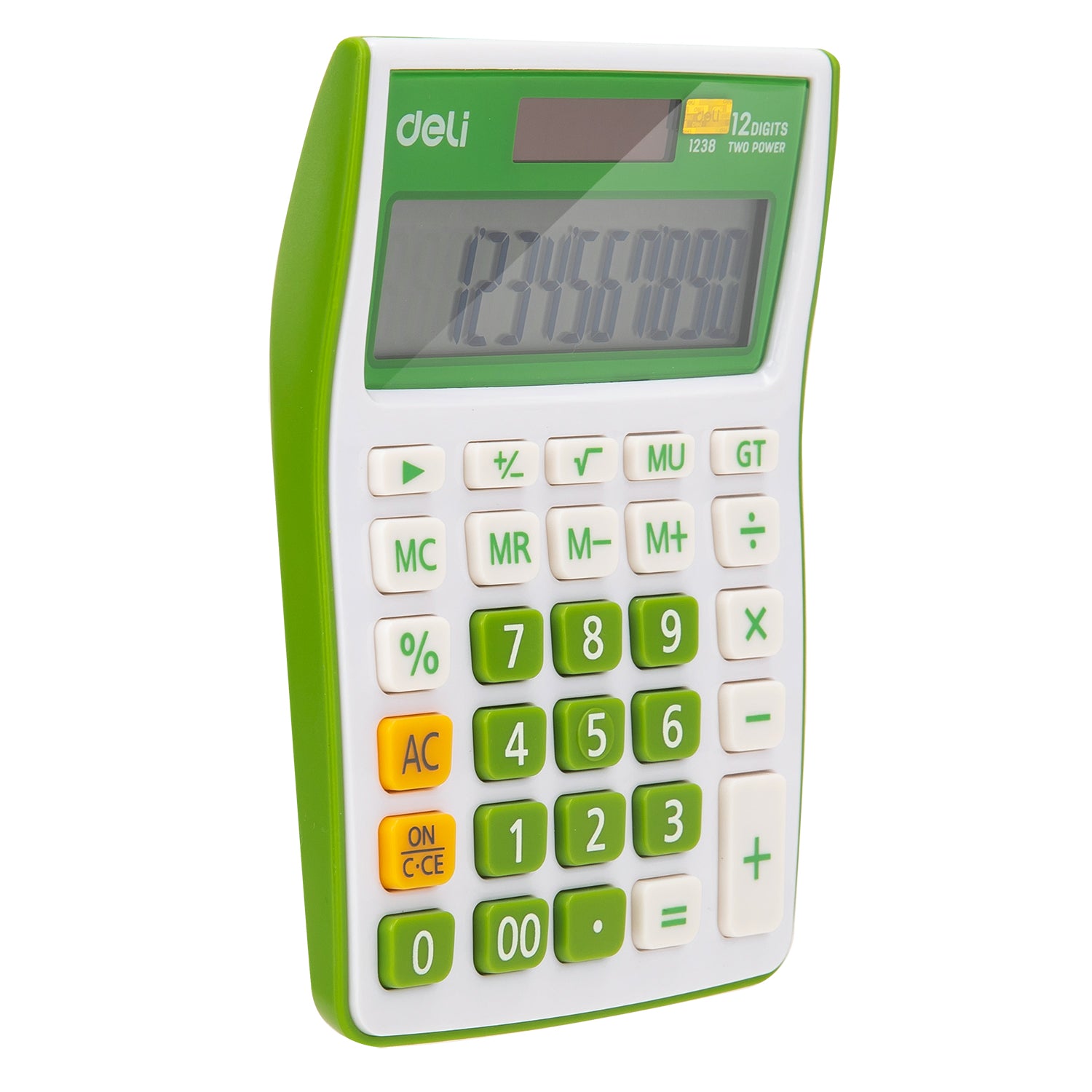 CALCULATOR BIROU 12DIG ALB-VERDE 1238 DELI