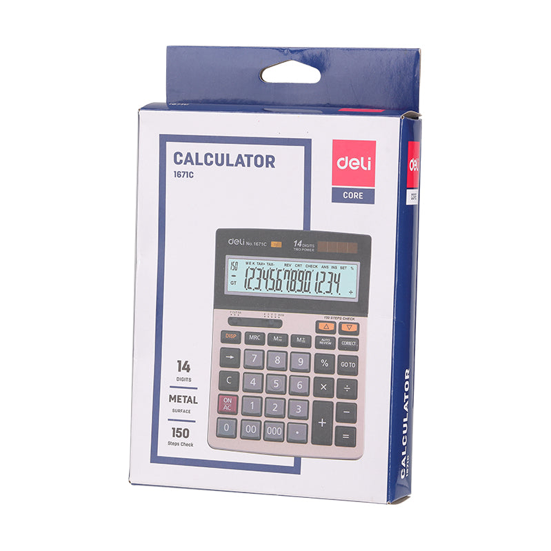 CALCULATOR BIROU 14DIG 1671C DELI