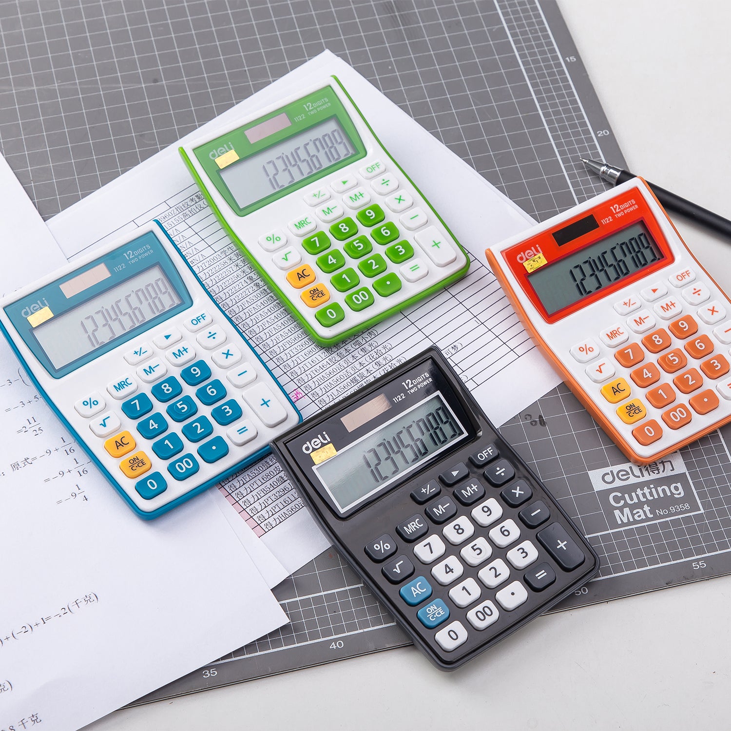 CALCULATOR BUZUNAR 12DIG ALB-ALBASTRU 1122 DELI