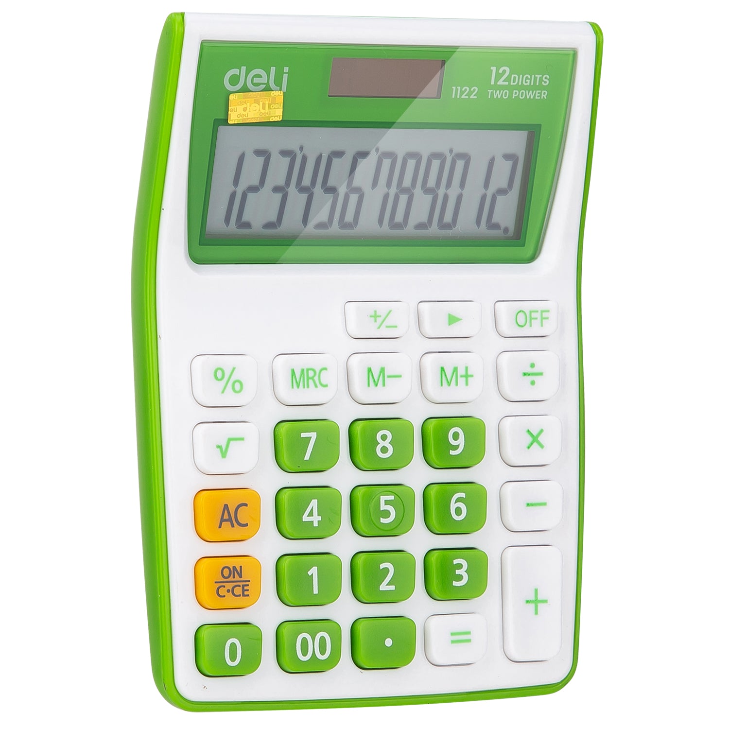 CALCULATOR BUZUNAR 12DIG ALB-VERDE 1122 DELI