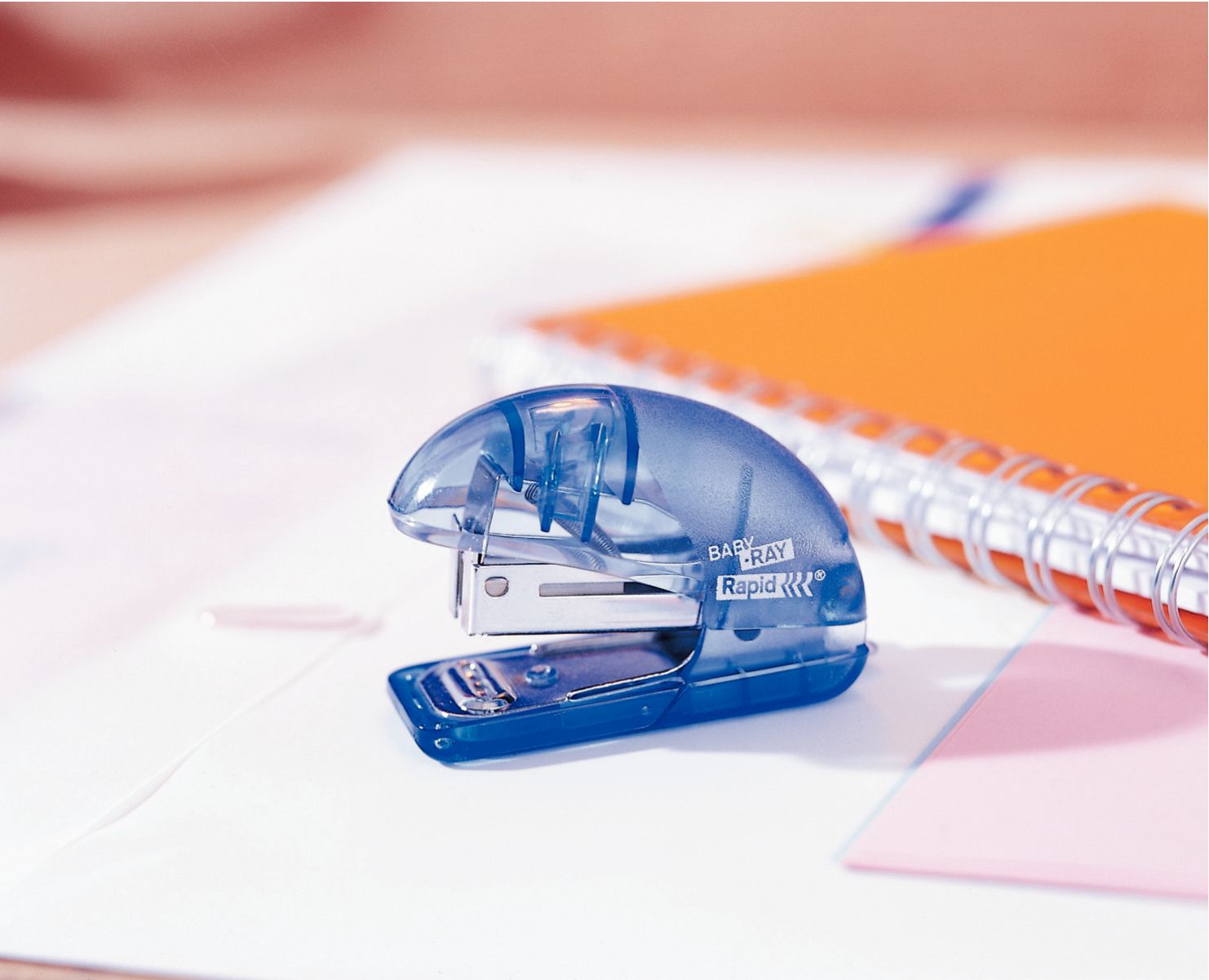 CAPSATOR 10 COLI 24/6 26/6 MINI F4 ALBASTRU TRANSLUCID RAPID