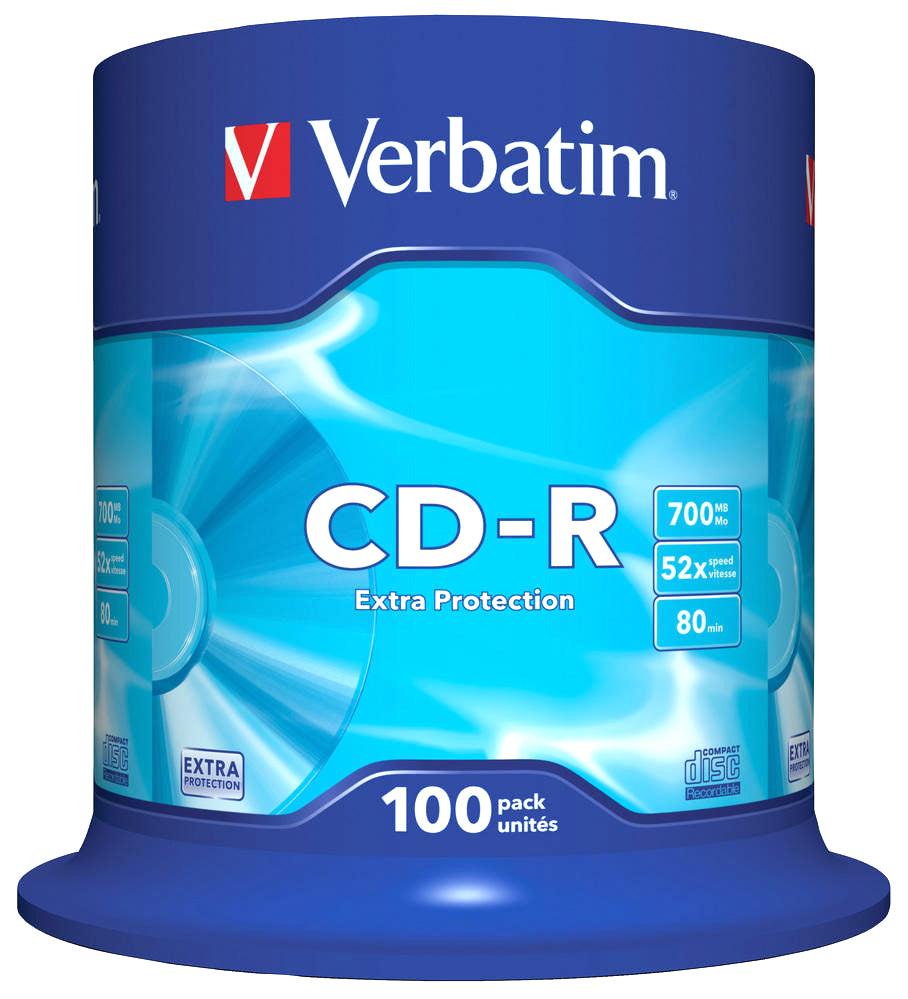 CD-R 100/SET VERBATIM 700MB 52X EXTRA PROTECTION 43411