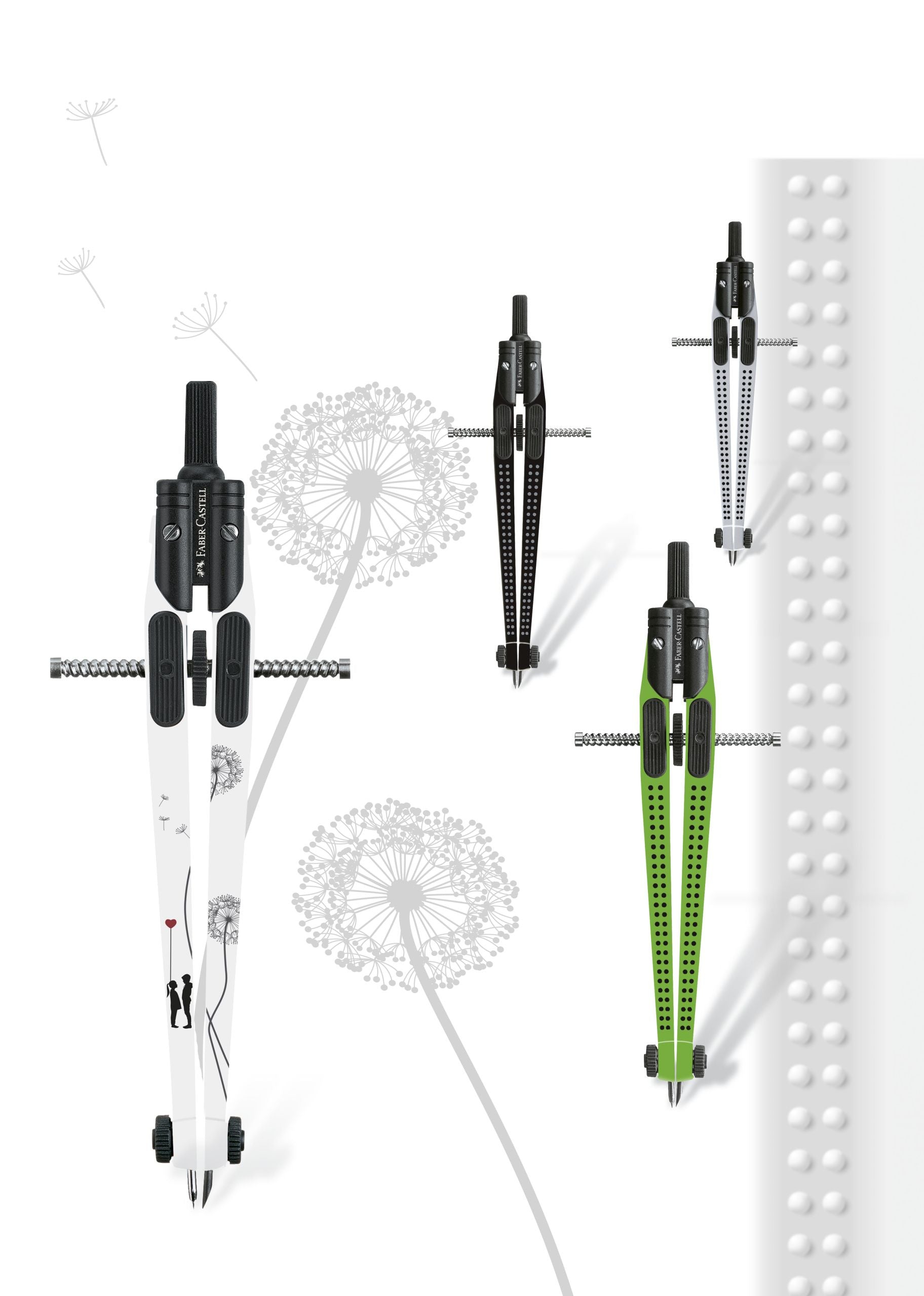 COMPAS QUICK-SET GRIP NEGRU FABER-CASTELL