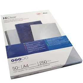 COPERTI PLASTIC A4 250 MICRONI TRANSPARENTE 50/TOP GBC