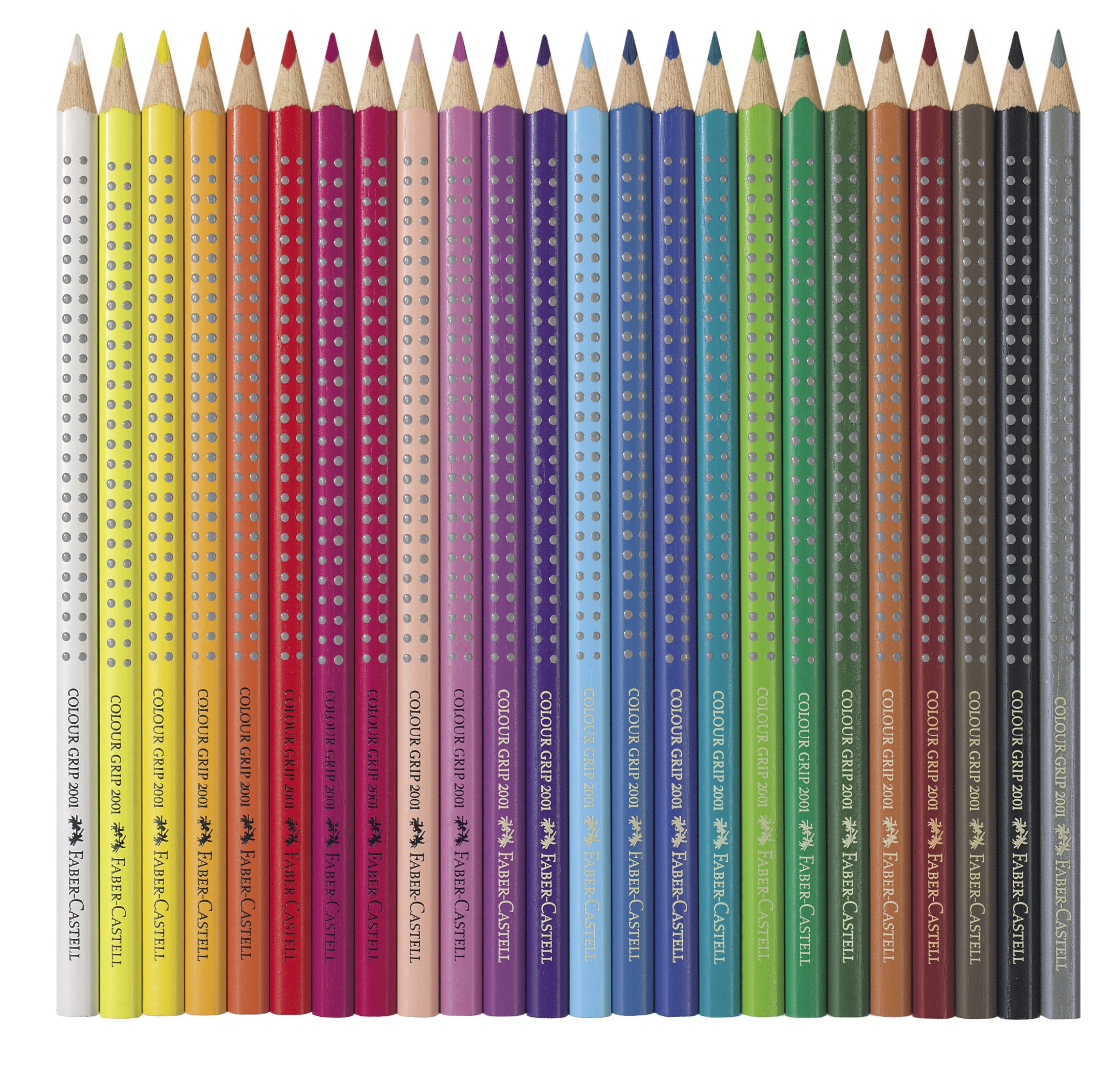 CREIOANE COLORATE 24 CULORI CUTIE METAL GRIP 2001 FABER-CASTELL
