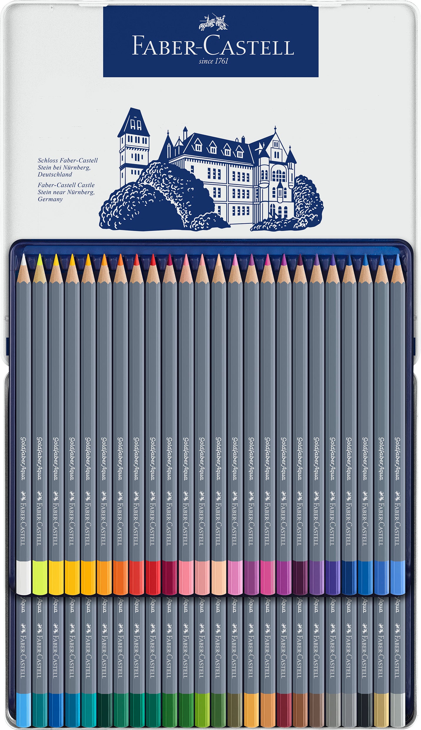 CREIOANE COLORATE AQUARELLE 48 CULORI GOLDFABER CUT. METAL FABER