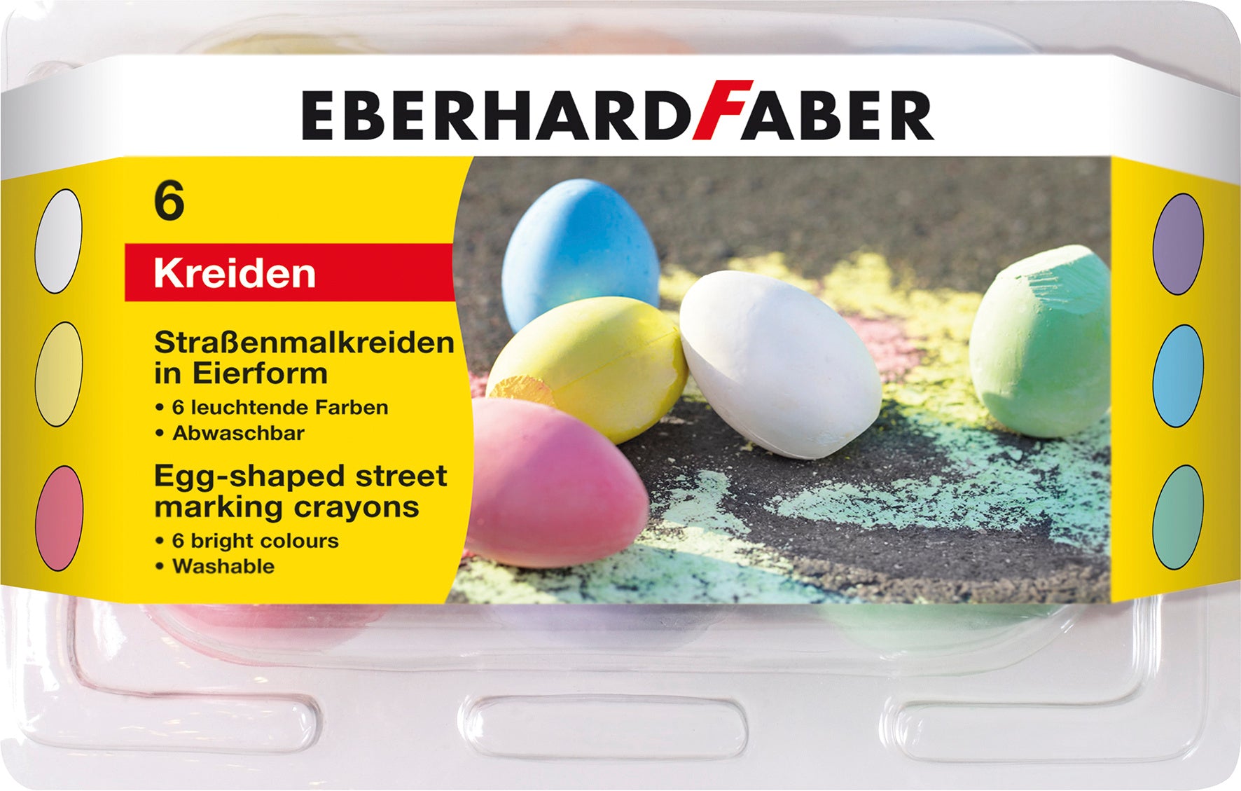 CRETA 6 CULORI FORMA OU DESEN ASFALT EBERHARD FABER