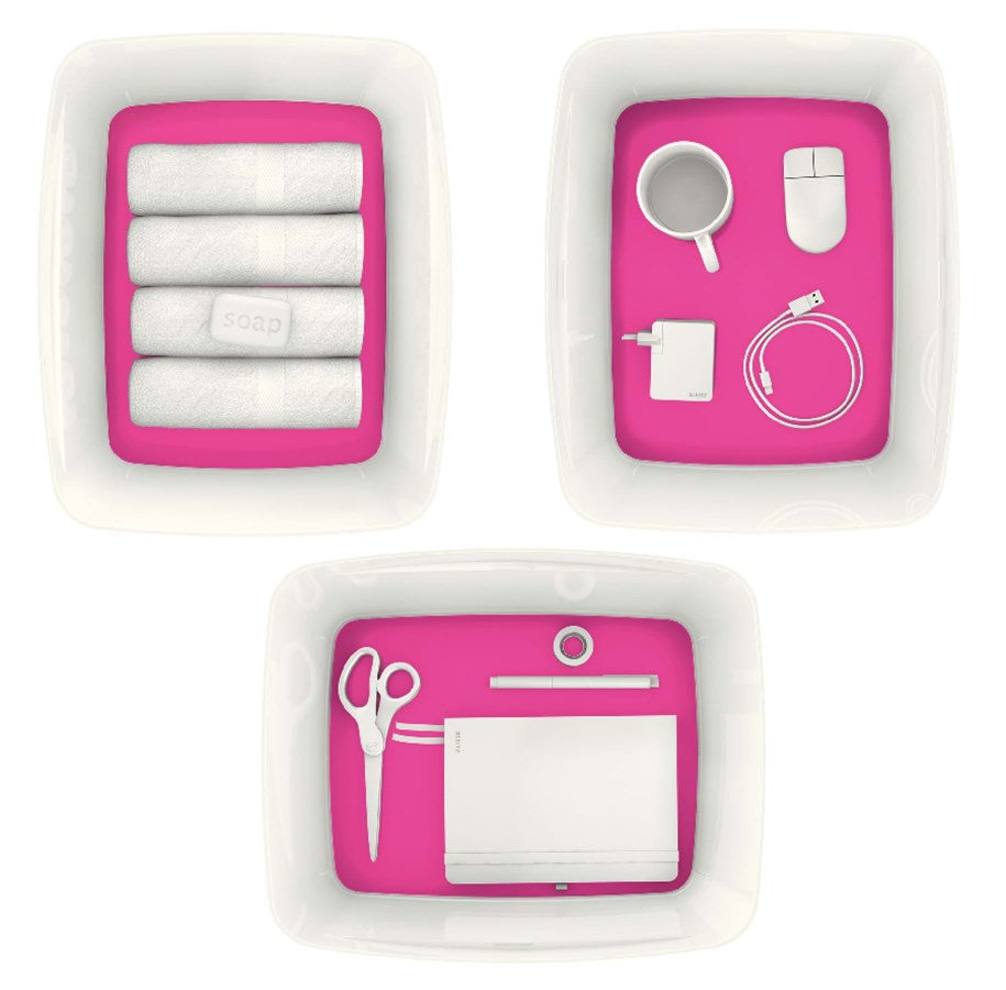 CUTIE DEPOZITARE CU CAPAC MARE ALB/ROZ MYBOX LEITZ