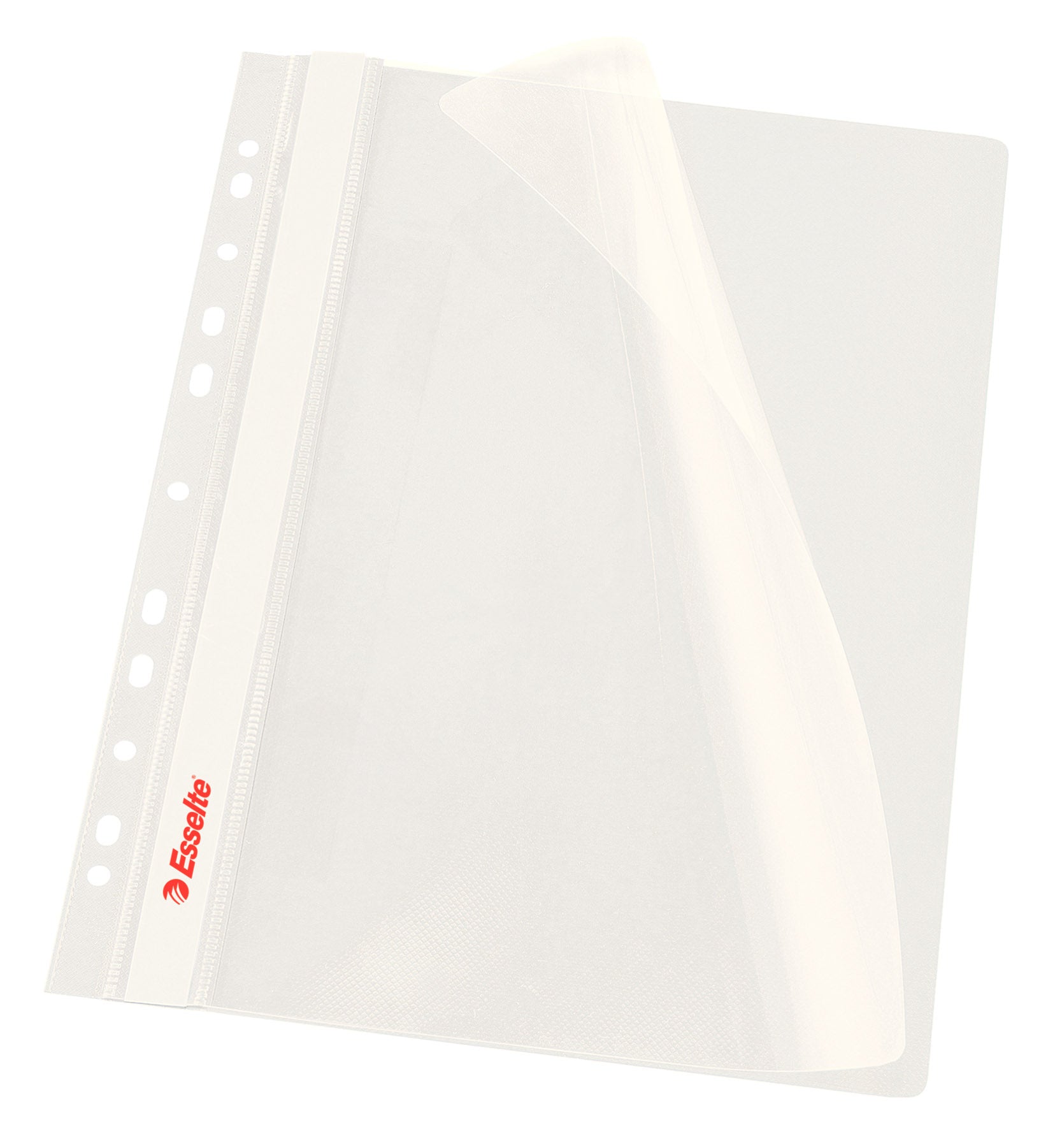 DOSAR PLASTIC CU SINA SI MULTIPERFORATII ALB 10/SET ESSELTE