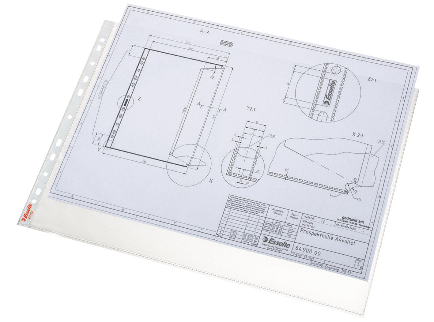 FOLIE PROTECTIE A3 10/SET 85 MICRONI ESSELTE