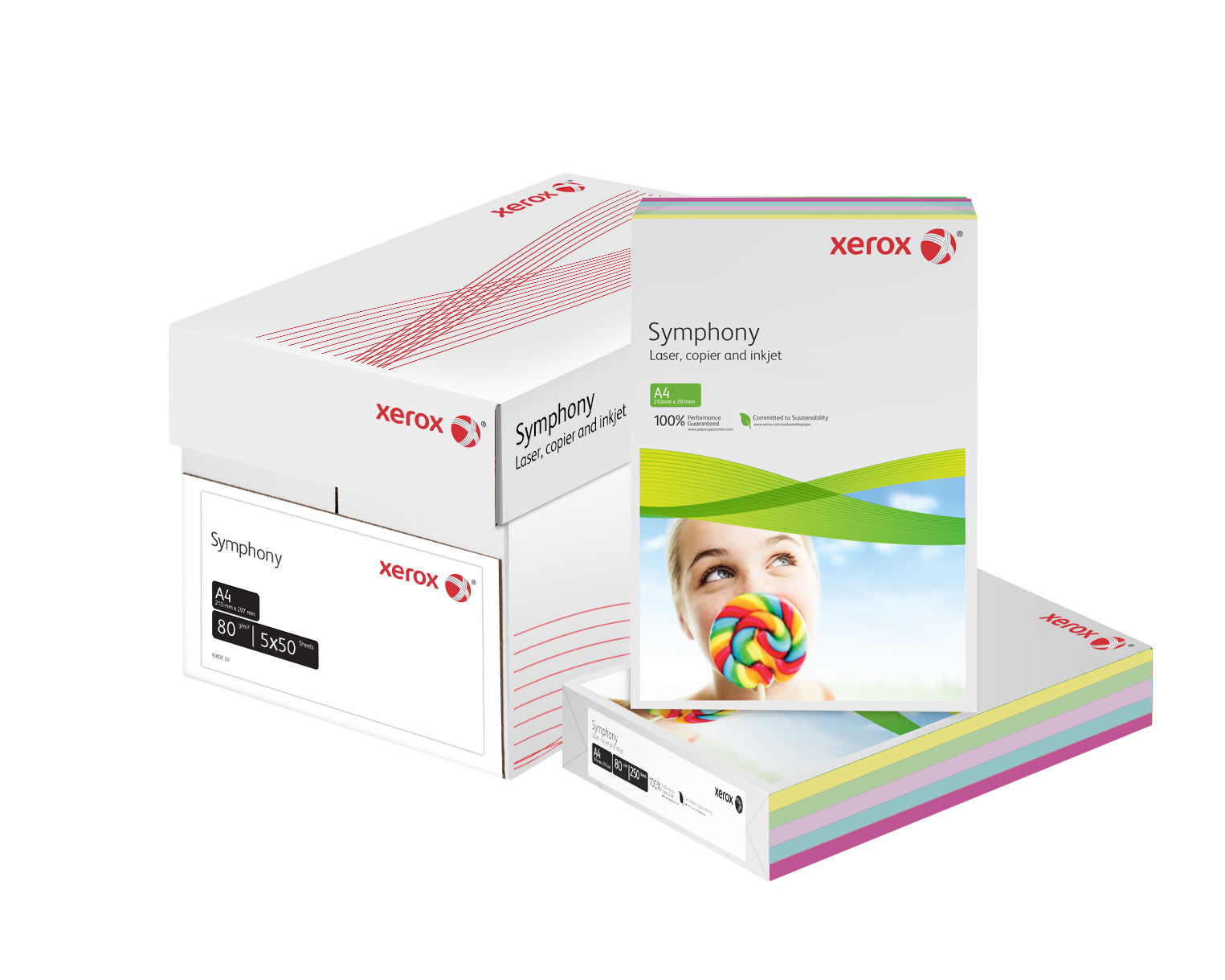 HARTIE COPIATOR A4 ASORTATA MID 80G 5*50/TOP XEROX