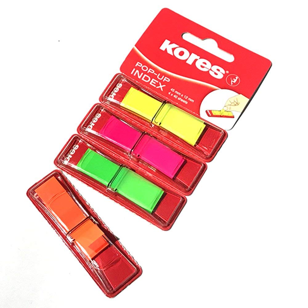 INDEX PLASTIC 12*45MM 4 CULORI*40 FILE KORES