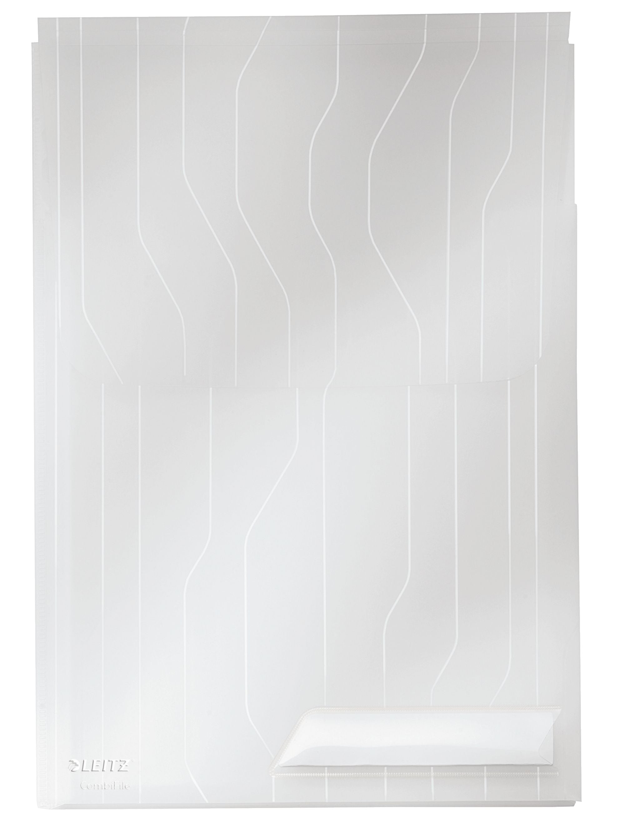 MAPA PLASTIC CU BURDUF 2CM TRANSPARENTA 3/SET COMBIFILE LEITZ