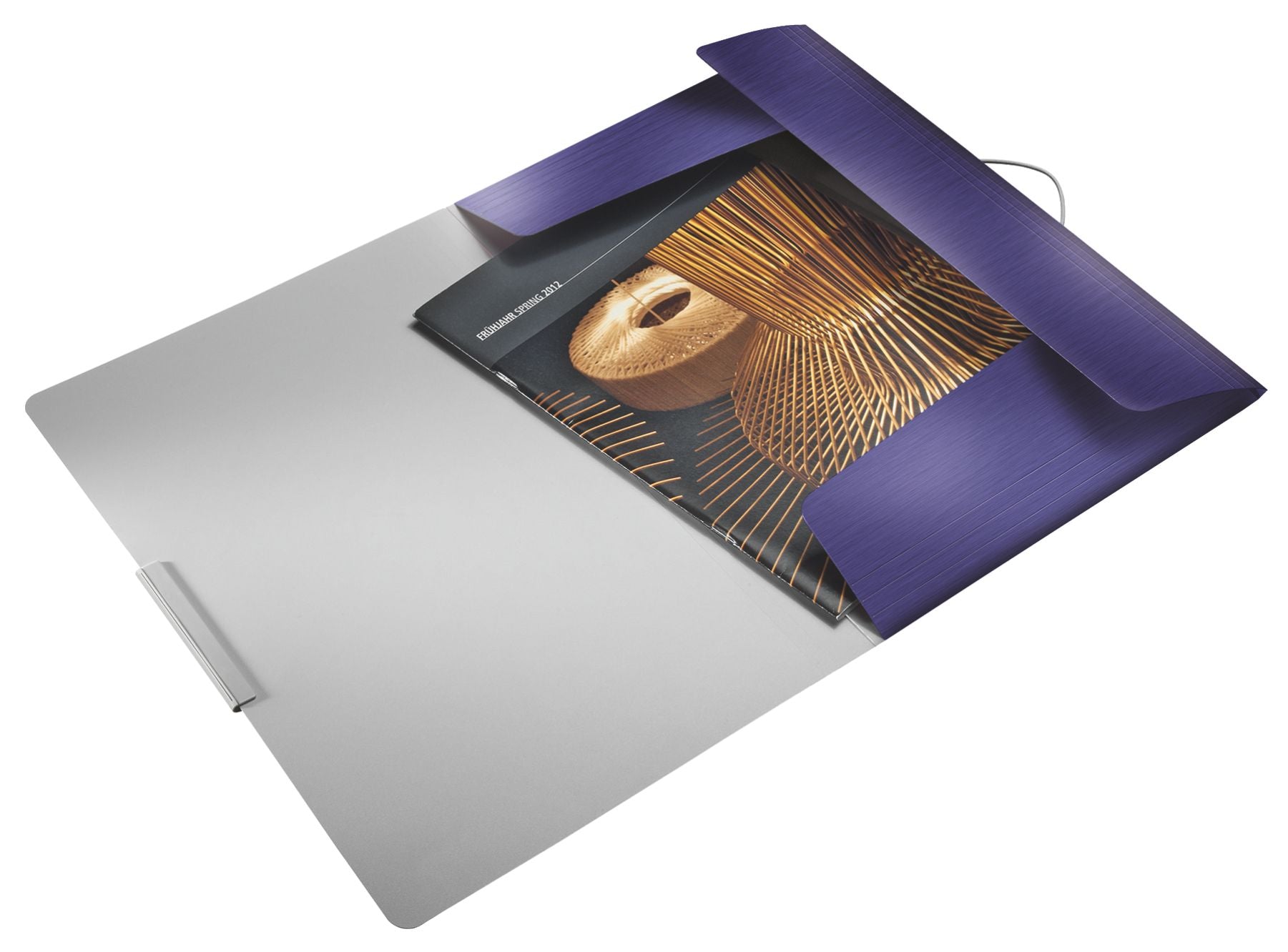MAPA PLASTIC CU ELASTIC ALBASTRU-VIOLET SATIN STYLE LEITZ