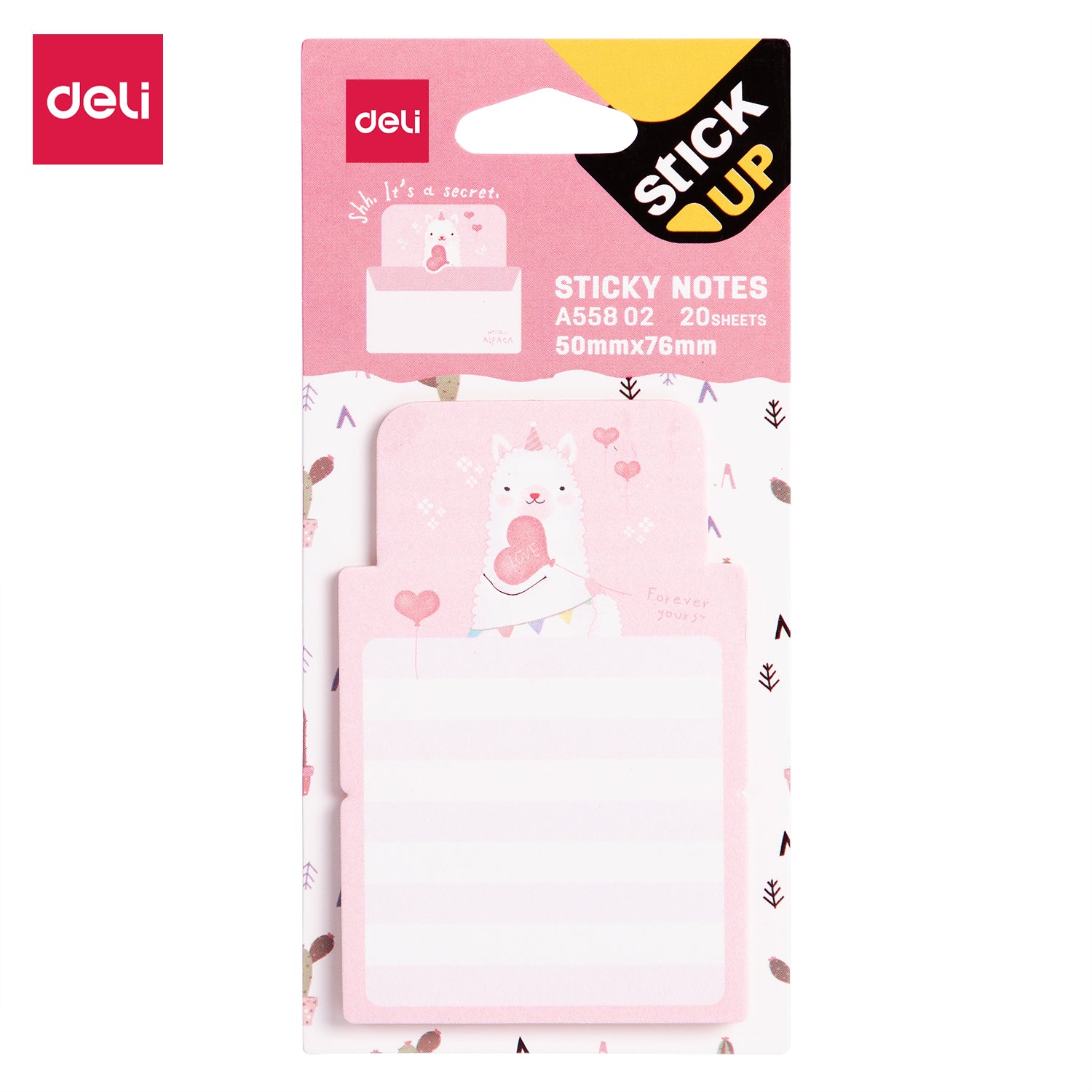NOTES ADEZIV LINIAT ANIMALE 76*50MM 20 FILE DELI