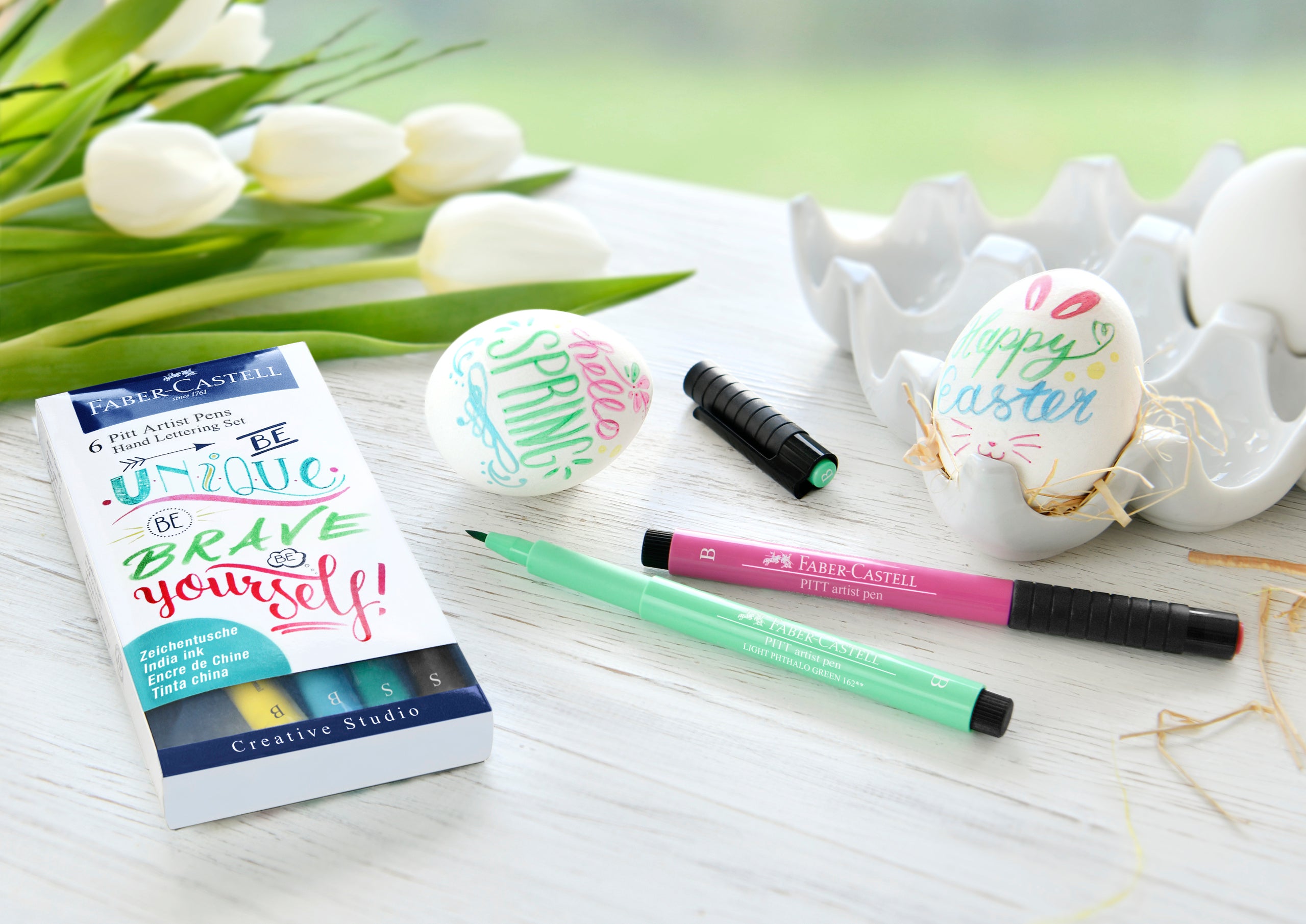 PITT ARTIST PEN SET CALIGRAFIC 6 BUC PASTEL FABER-CASTELL