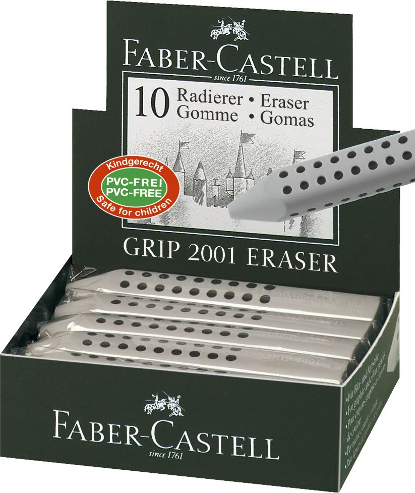 RADIERA CREION GRIP 2001 GRI FABER-CASTELL