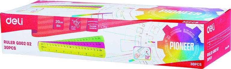 RIGLA 20CM COLOR DELI