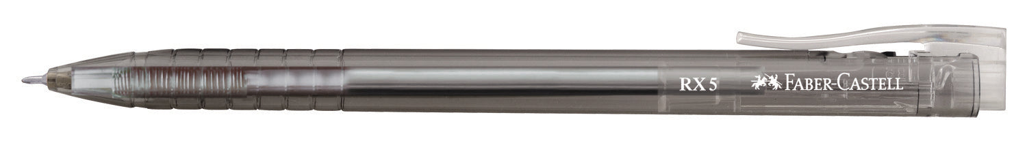 ROLLER 0.5MM SEMI-GEL CU MECANISM NEGRU RX5 FABER-CASTELL