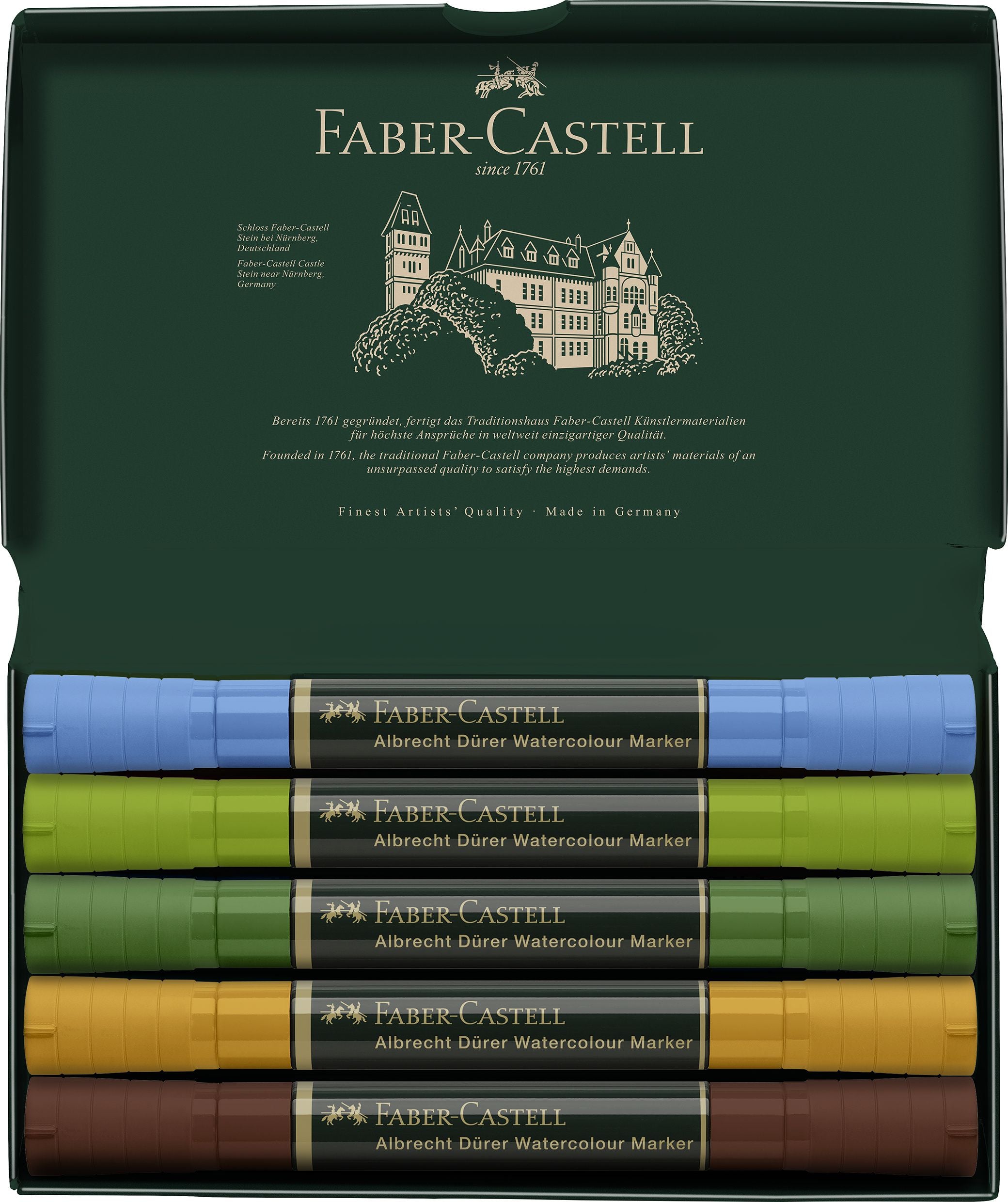 SET 5 MARKERE SOLUBILE PEISAJ A.DURER FABER-CASTELL